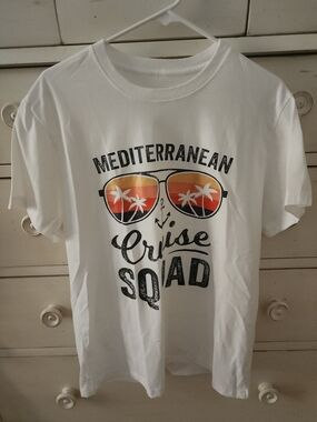 NWOT Women's Mediterranean Cruise Squad Graphic Tee - White